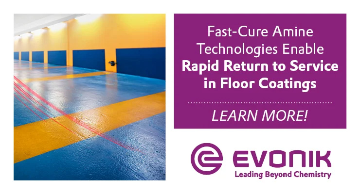 Fast-Cure Amine Technologies – Enable Rapid Return to Service in Floor Coatings